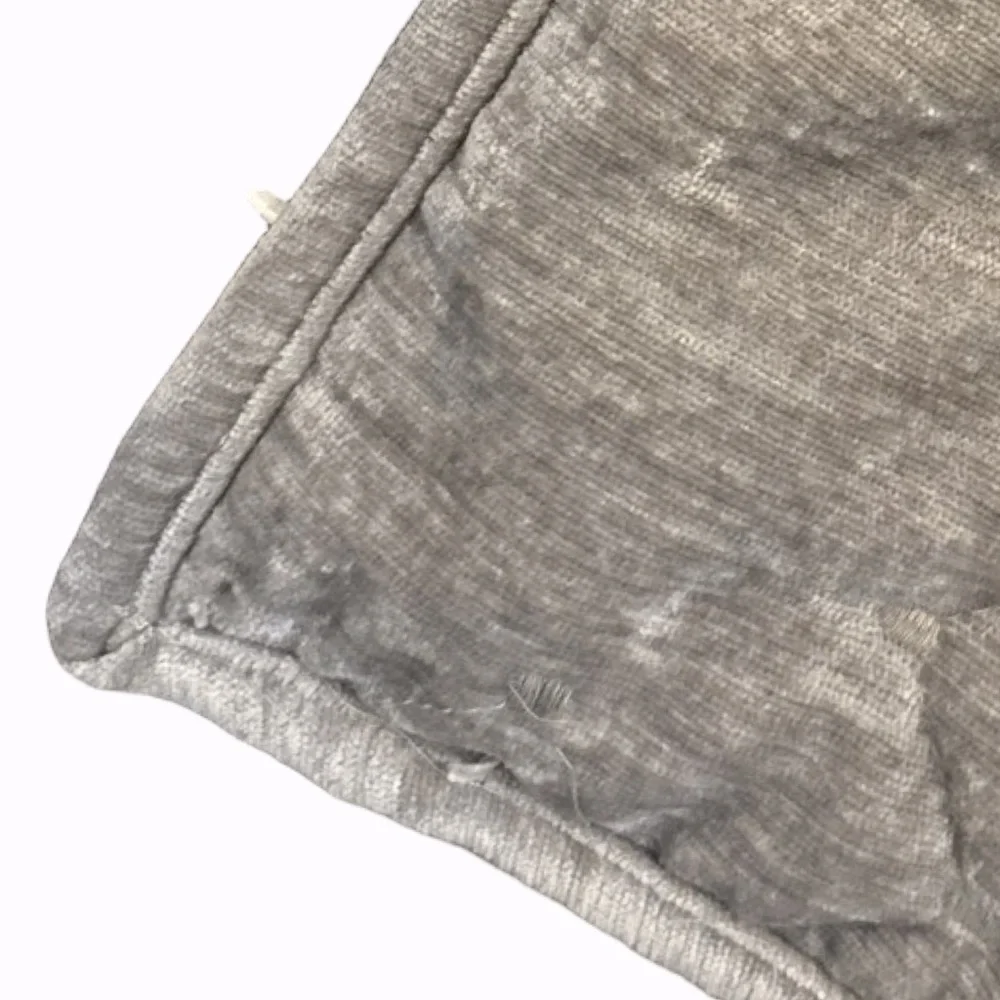 Gray Quilted Standard Size Fleece Pillow Case Brand New Never Used